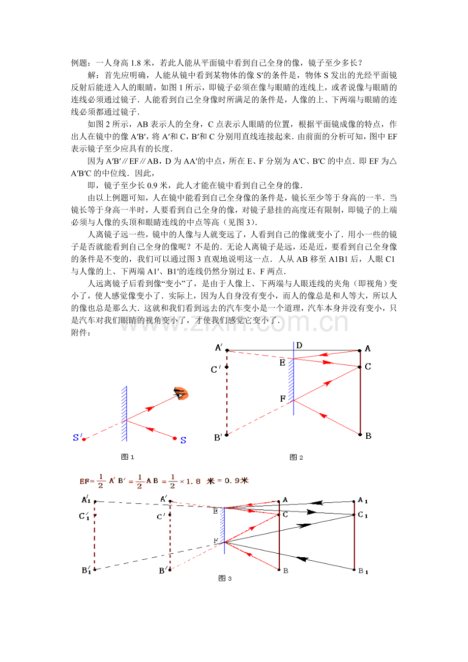 照全身像需要身高一半的平面镜.doc_第1页