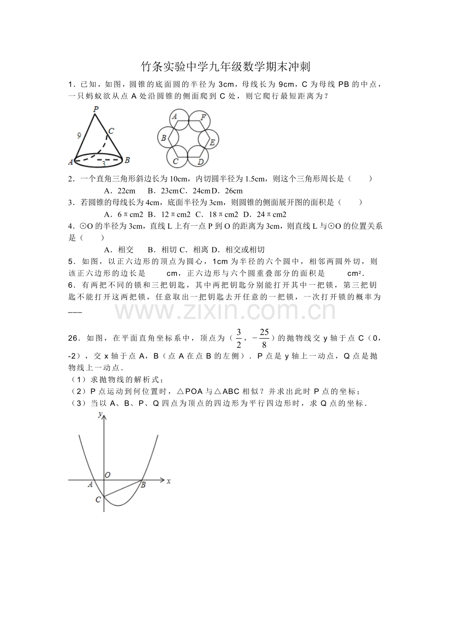 竹条实验中学九年级数学期末冲刺.doc_第1页