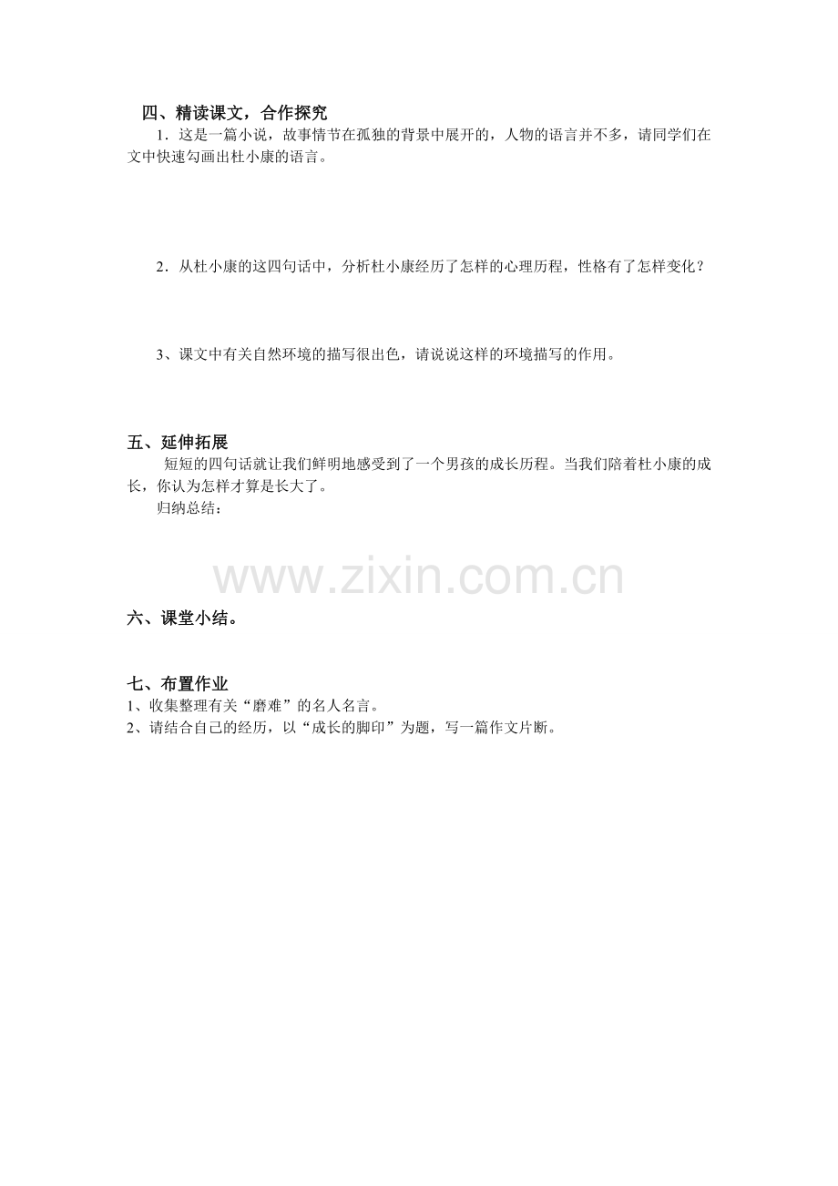 孤独之旅（导学案设计）.doc_第2页