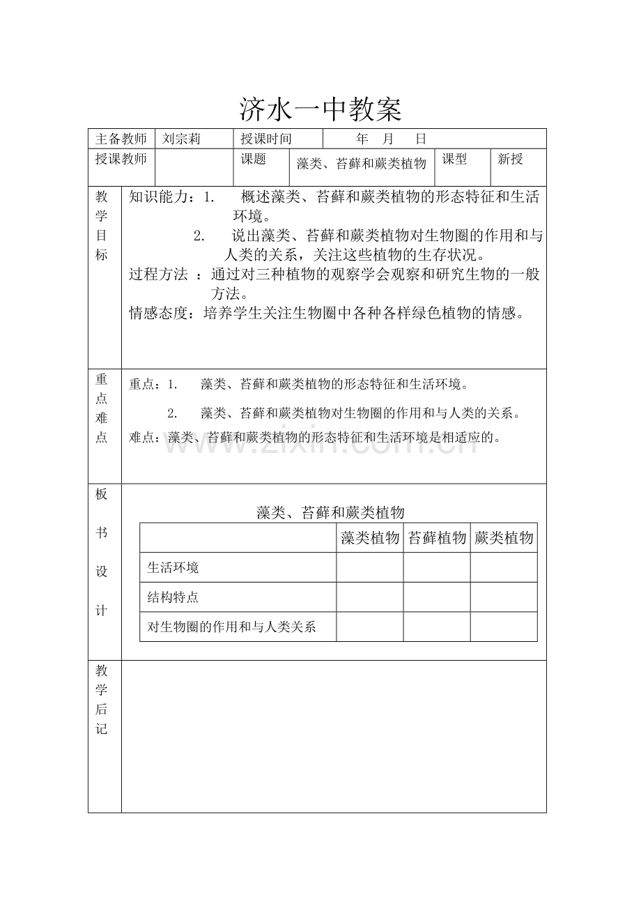 藻类、苔藓和蕨类植物.doc_第1页