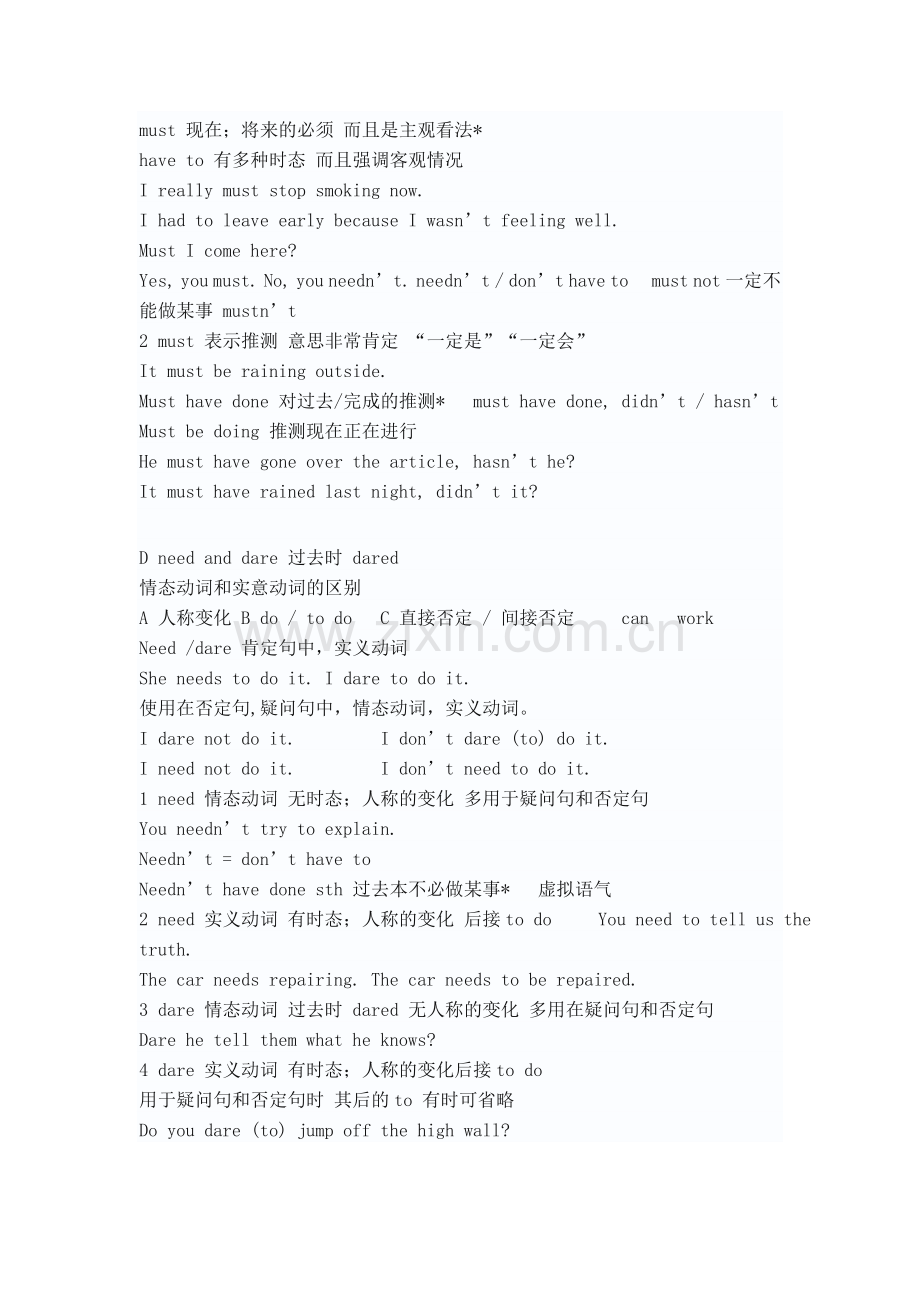 中学英语情态动词用法归纳与练习.doc_第2页