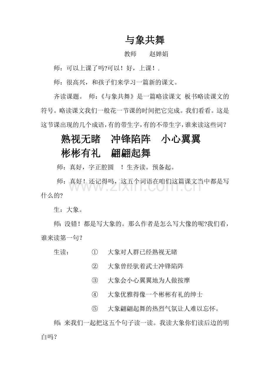 与象共舞教案.doc_第1页