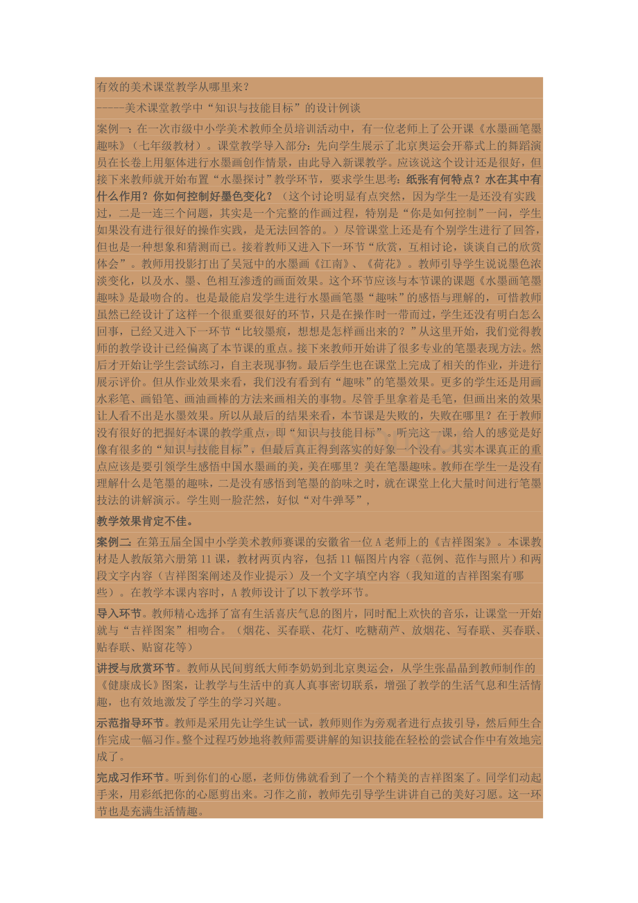 有效的美术课堂教学从哪里来.doc_第1页