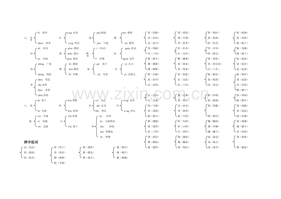 西师版第八册多音字集锦.doc_第2页