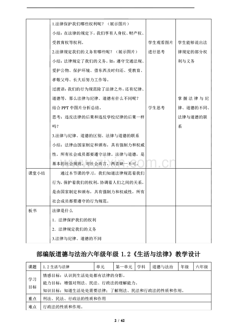 部编版六年级《道德与法治》上册优质教案(全册).pdf_第2页