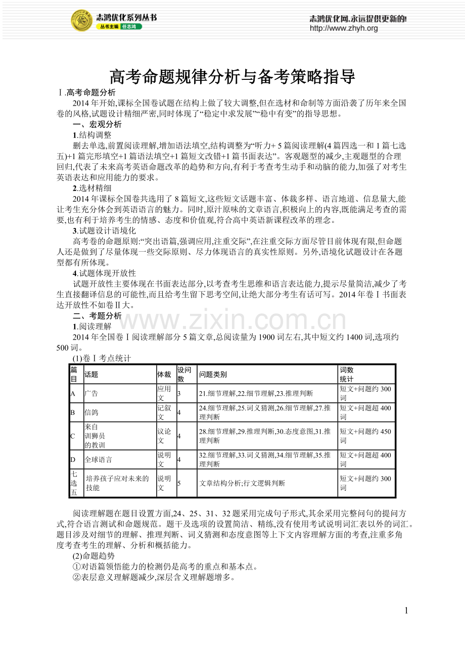 高考命题规律分析与备考策略指导.docx_第1页