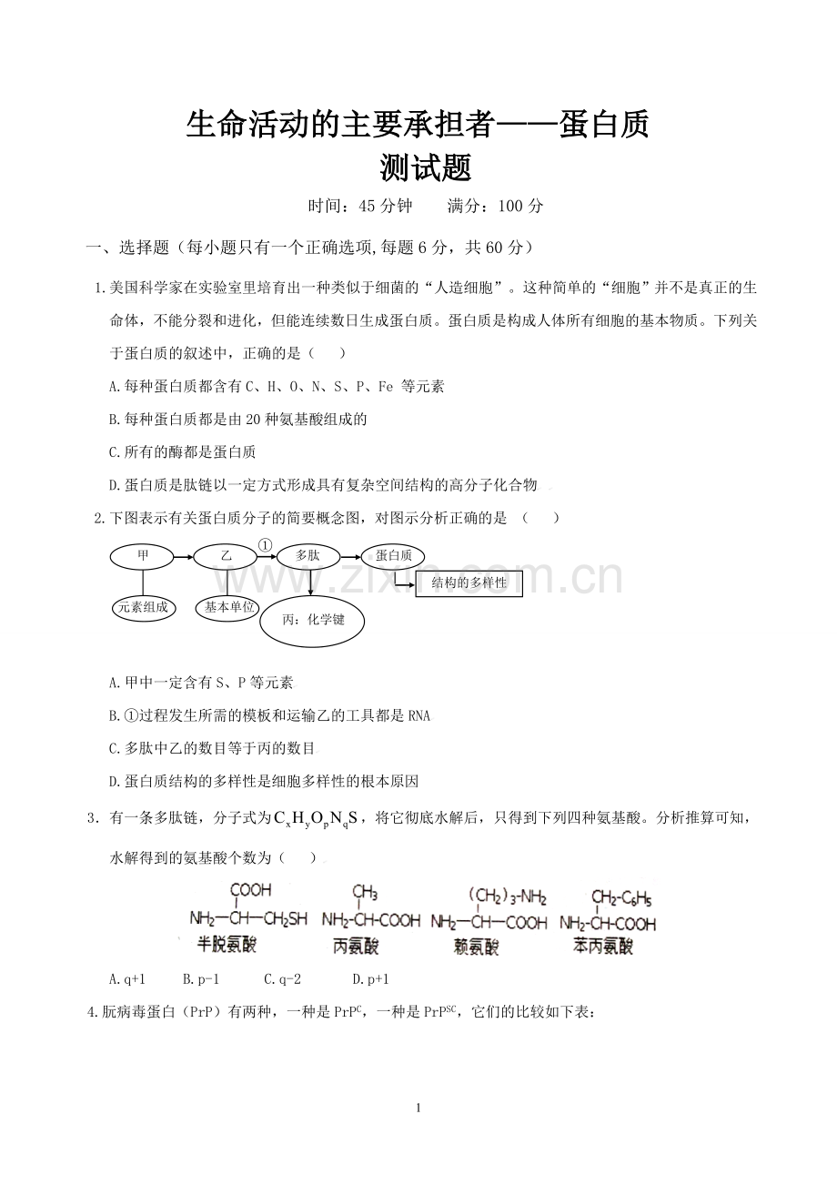 生命活动的主要承担者.doc_第1页