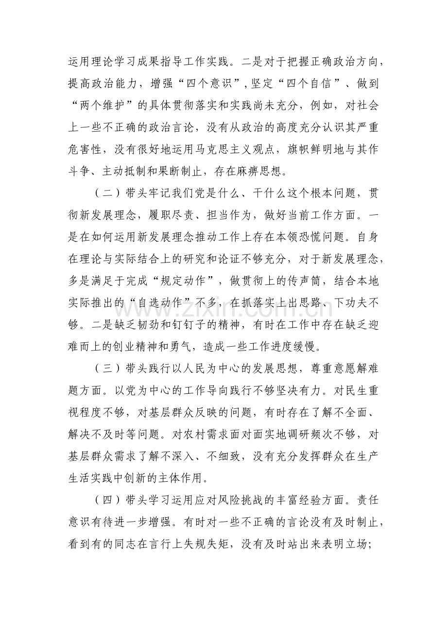 带头践行根本宗旨主动服务解难方面对照检查范文(3篇).pdf_第2页