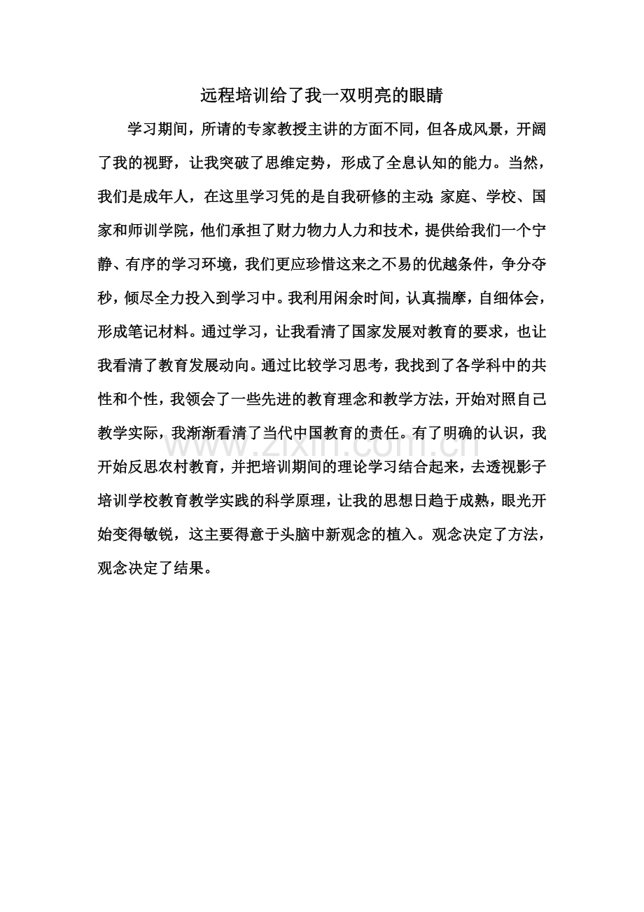 远程培训给了我一双明亮的眼睛.doc_第1页