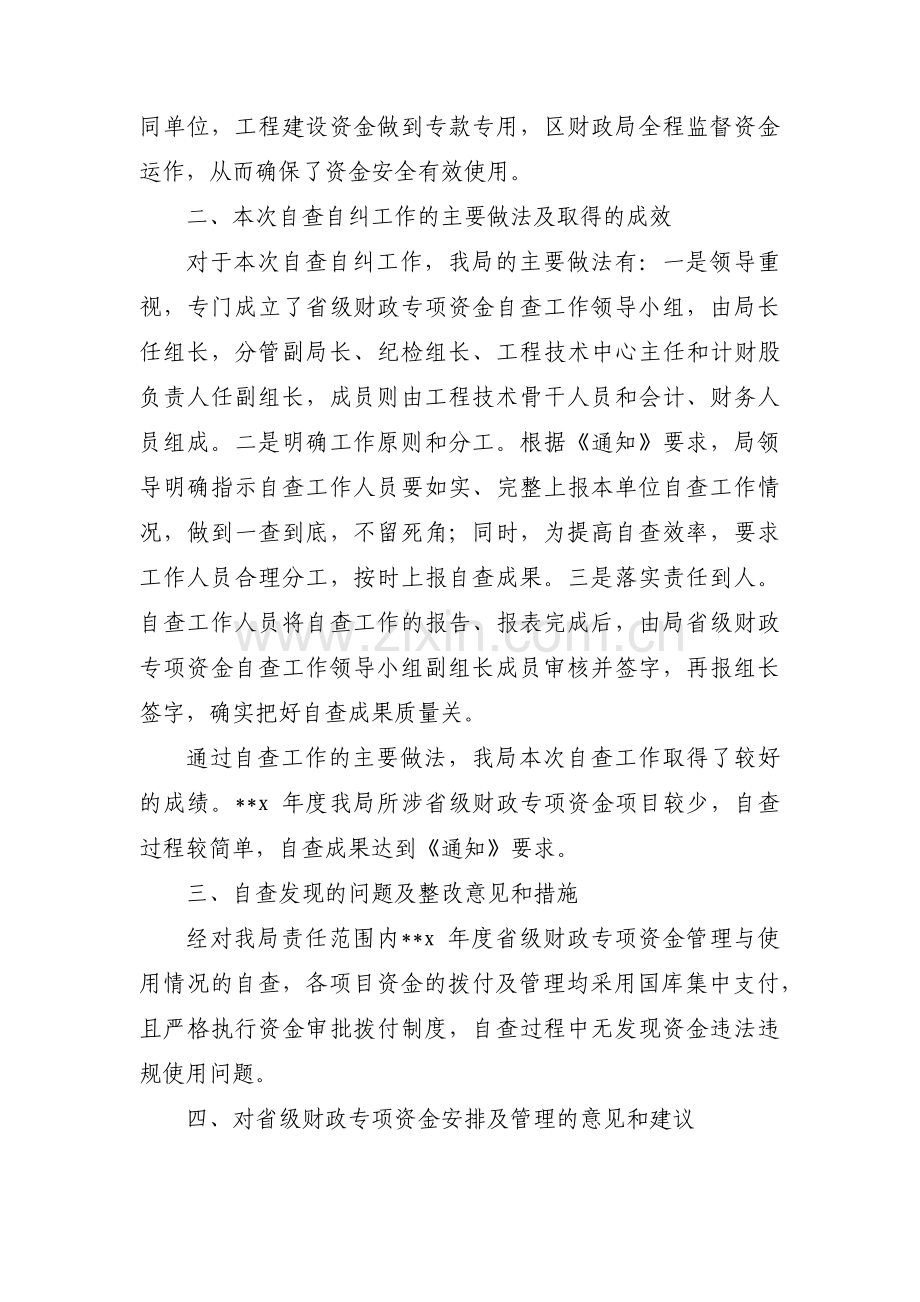 专项资金自查报告范文五篇.pdf_第2页
