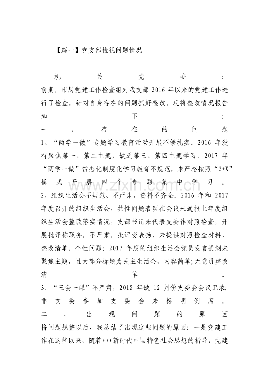 党支部检视问题情况十四篇.pdf_第1页