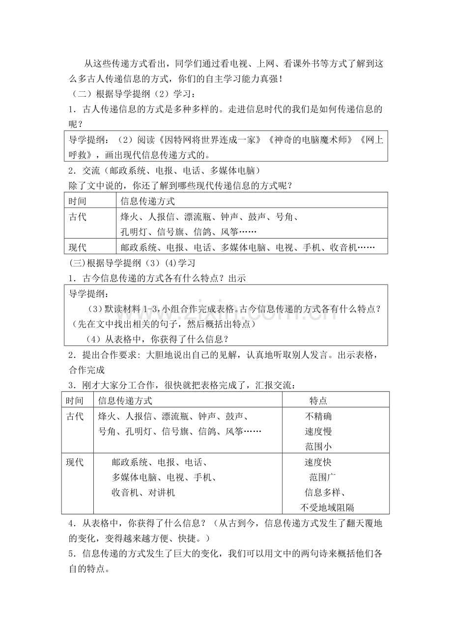 《信息传递改变着我们的生活》教学设计.doc_第2页