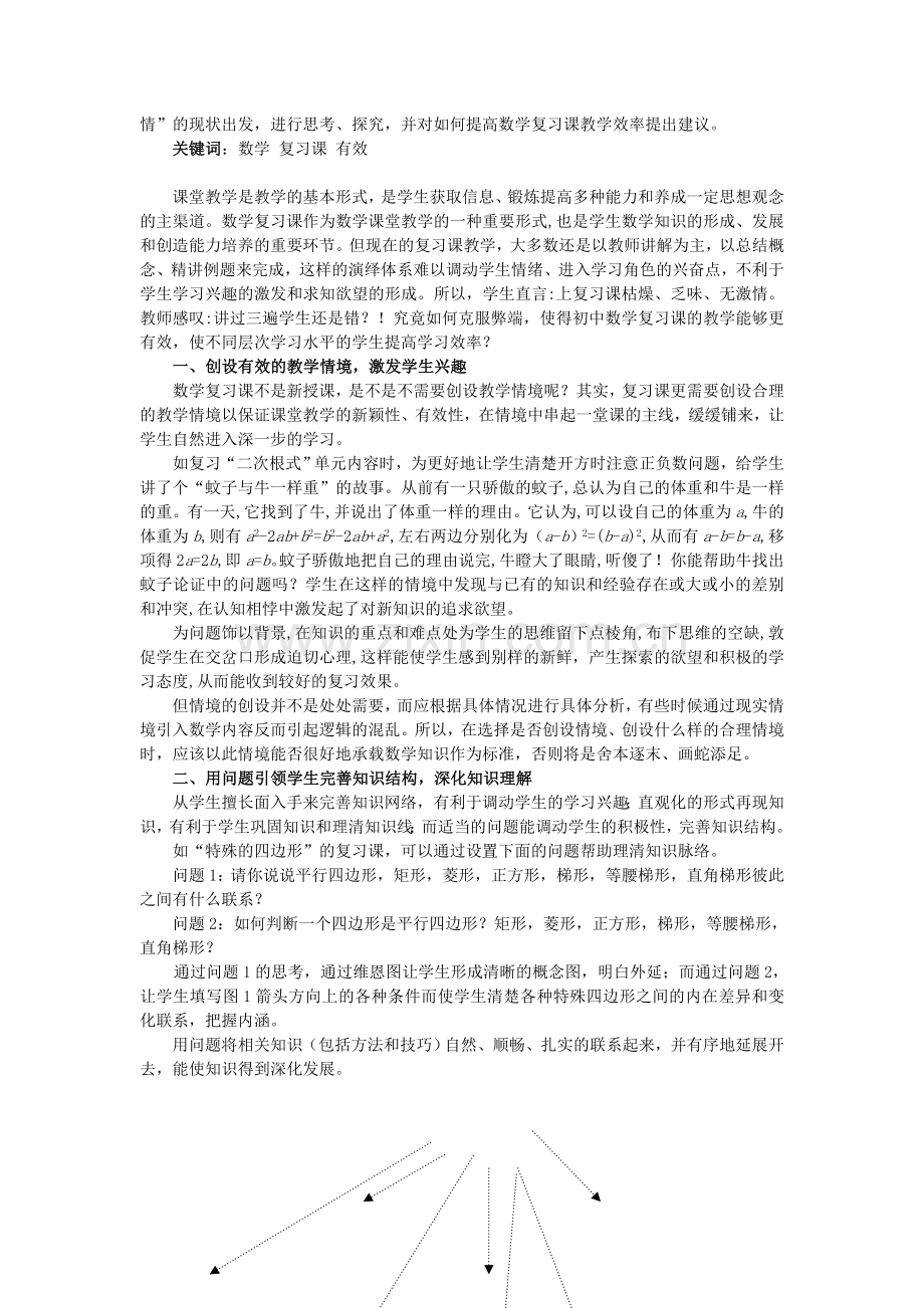 浅谈数学复习课的有效教学.doc_第2页