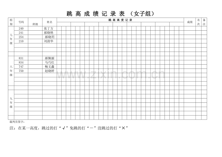 跳_高_成_绩_记_录_表.doc_第1页