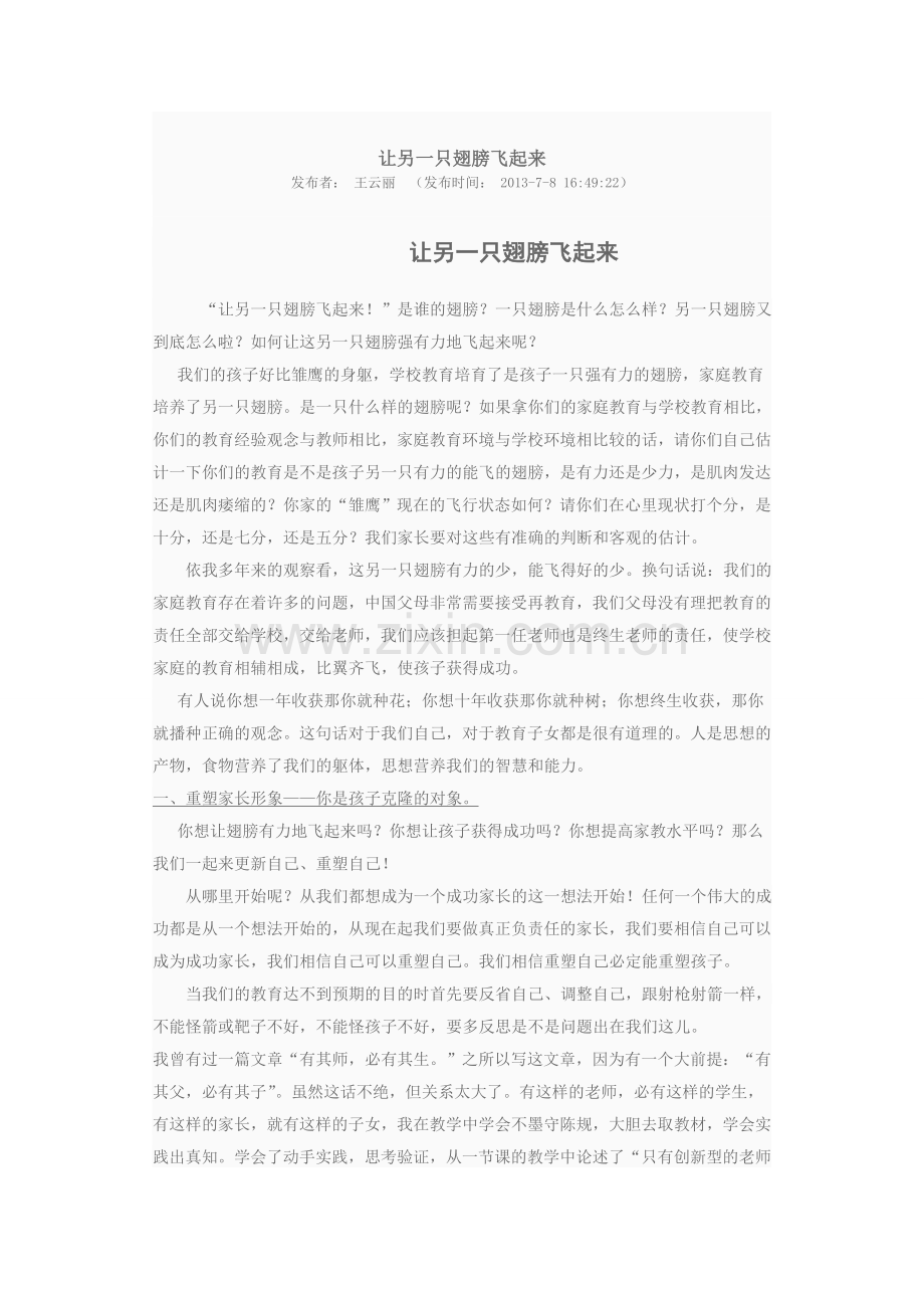 让另一只翅膀飞起来.doc_第1页