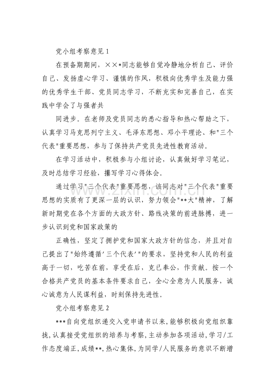 关于党小组考察意见【六篇】.pdf_第1页