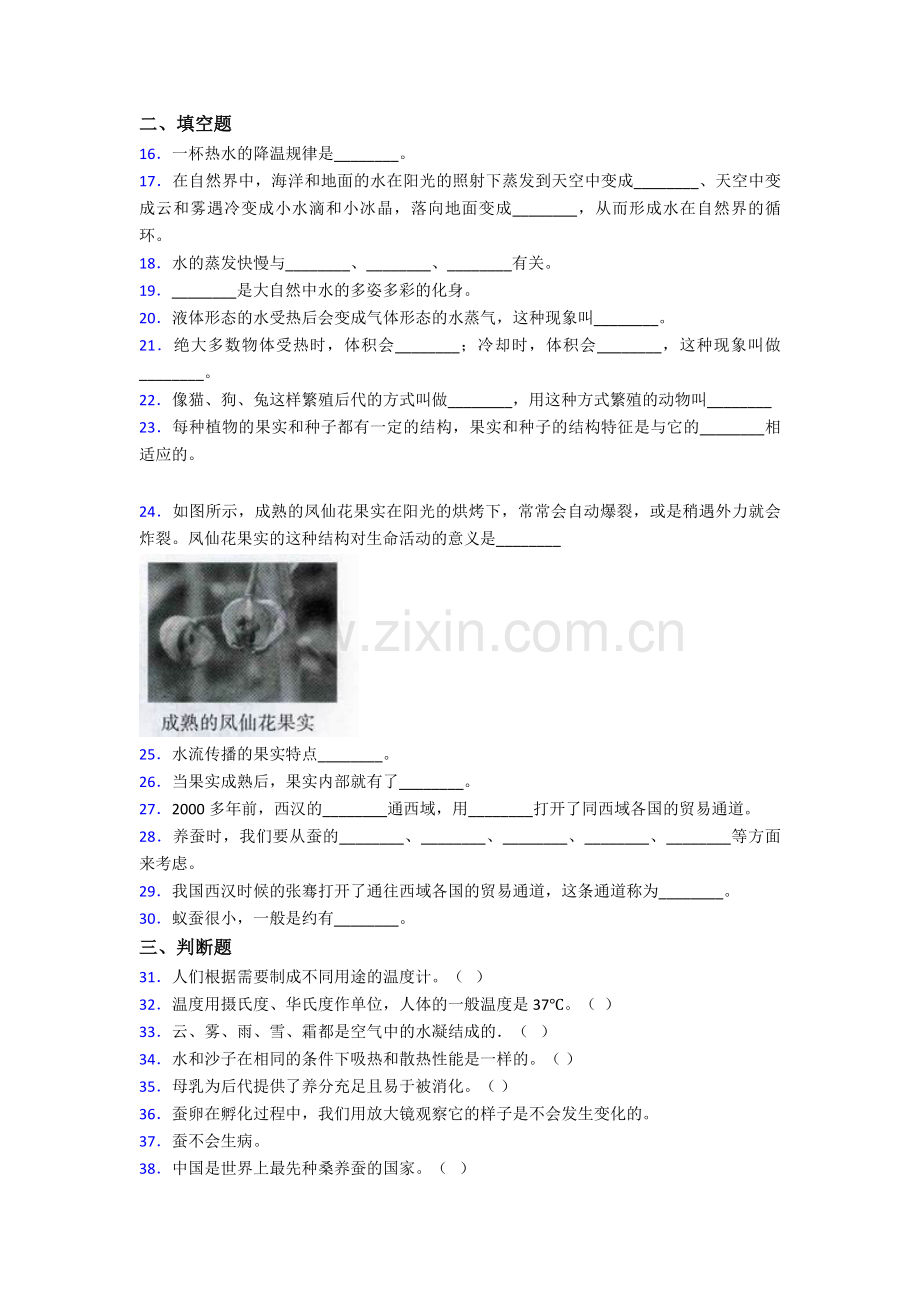 【新教材】2021年苏教版科学四年级下期末测试卷含答案.doc_第2页