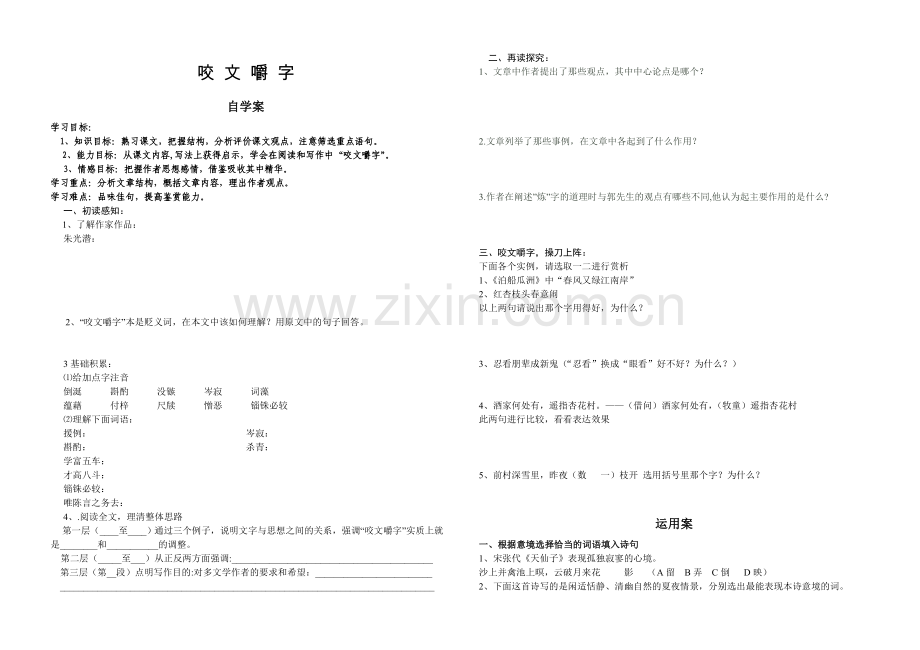 咬文嚼字导学案.doc_第1页