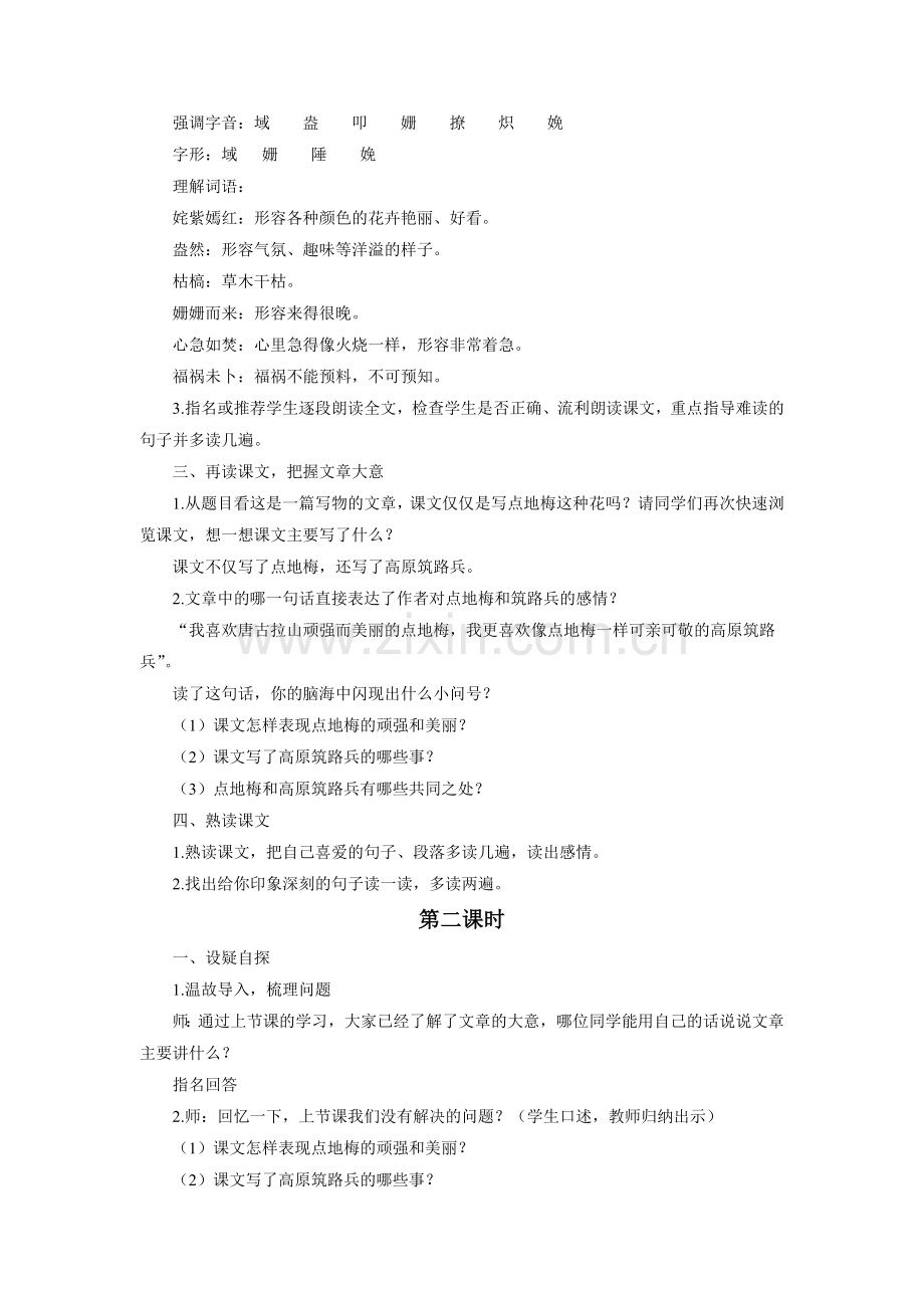 《灿烂的点地梅》教学设计.doc_第2页