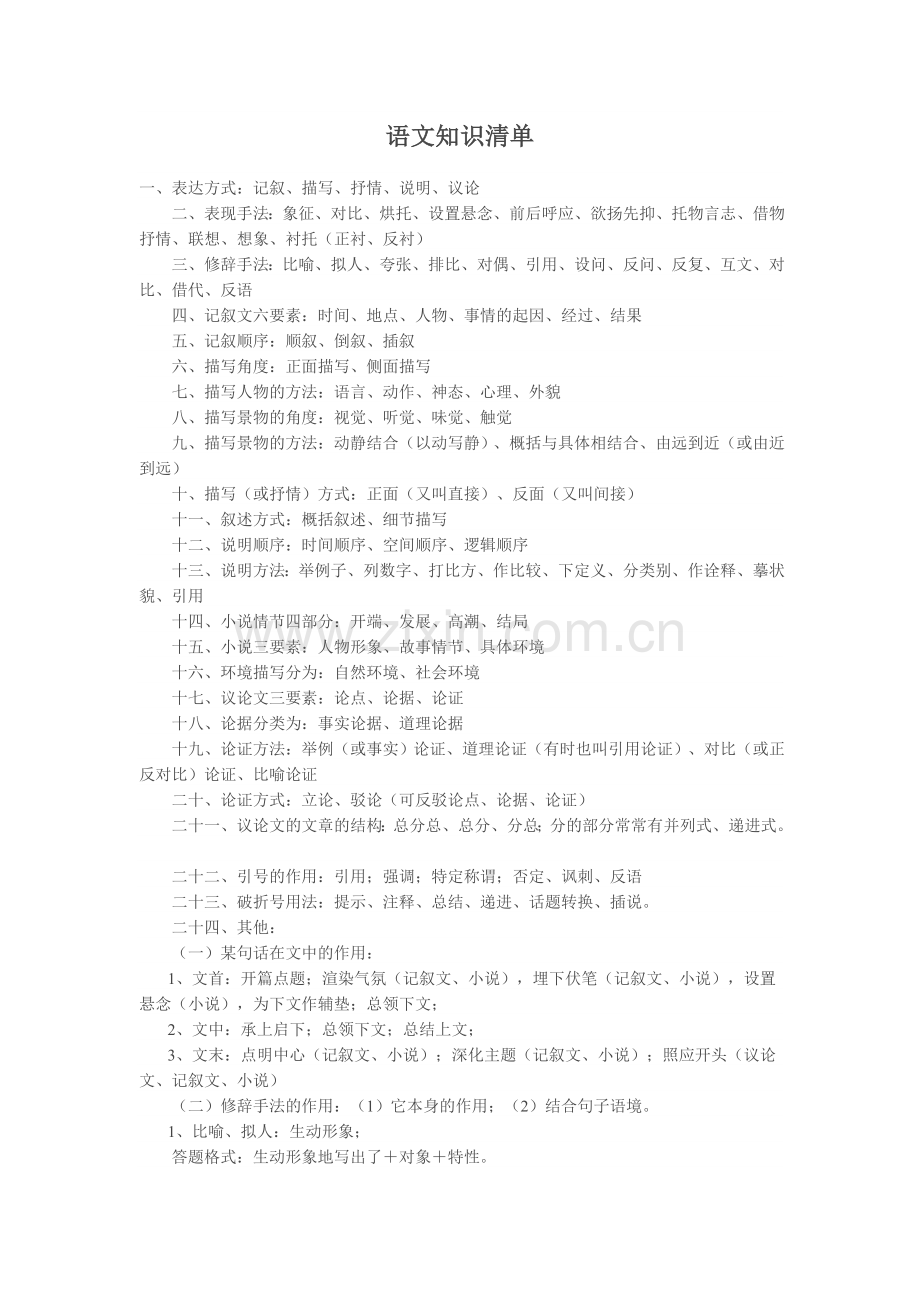 语文知识清单.doc_第1页