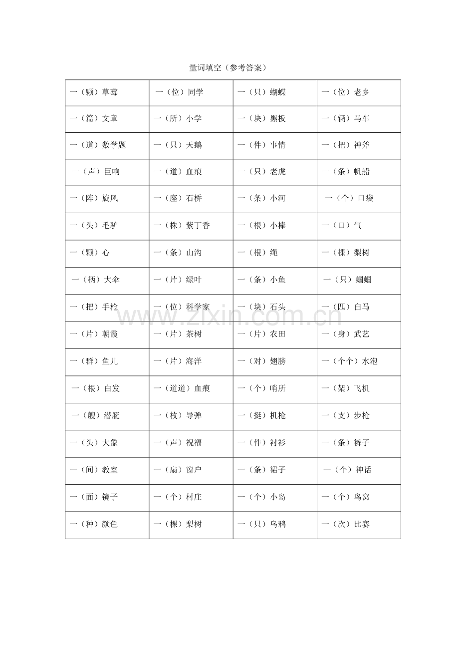 部编二年级上量词填空附答案.docx_第1页
