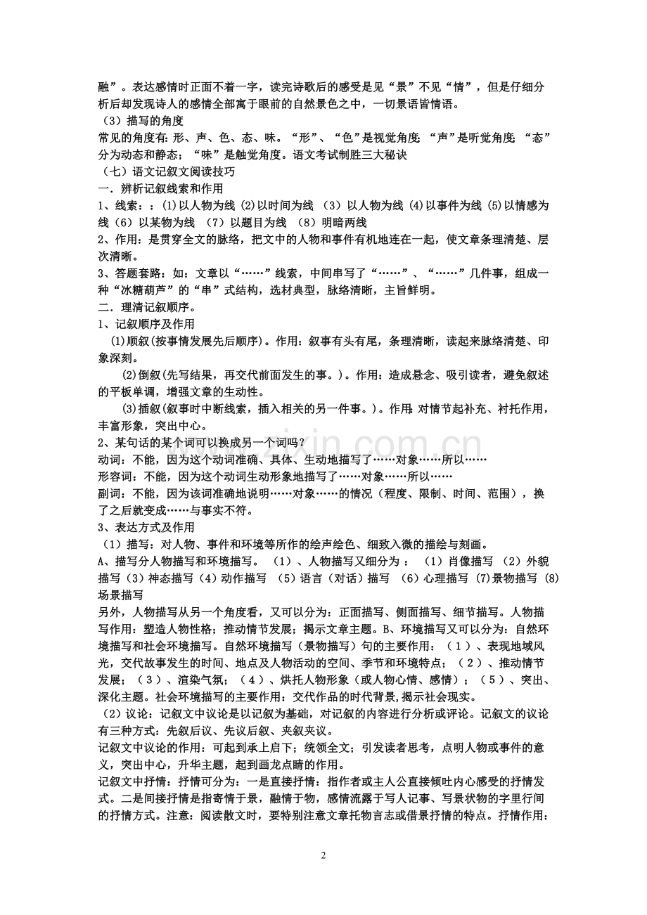 语文阅读答题公式.doc_第2页