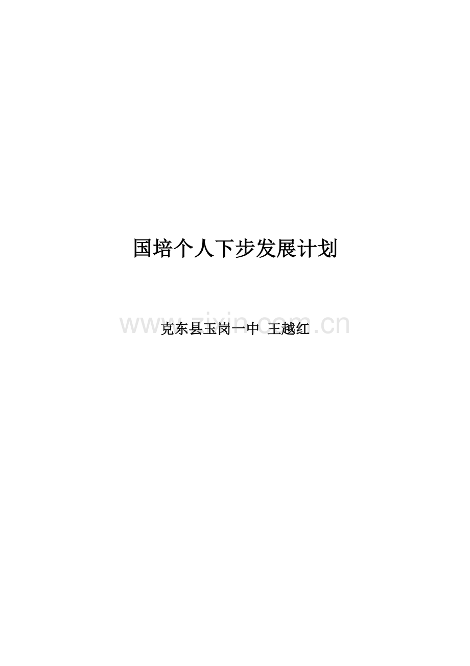 国培个人下步发展计划.doc_第1页