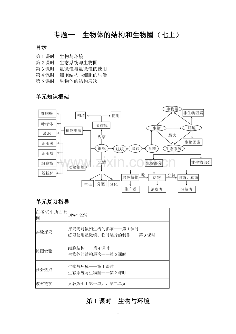 初二生物会考复习教案.doc_第1页