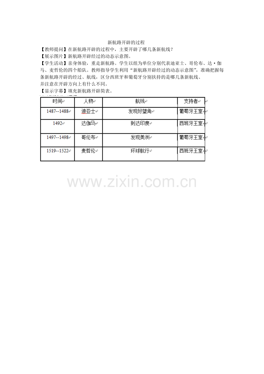 新航路开辟的过程.docx_第1页