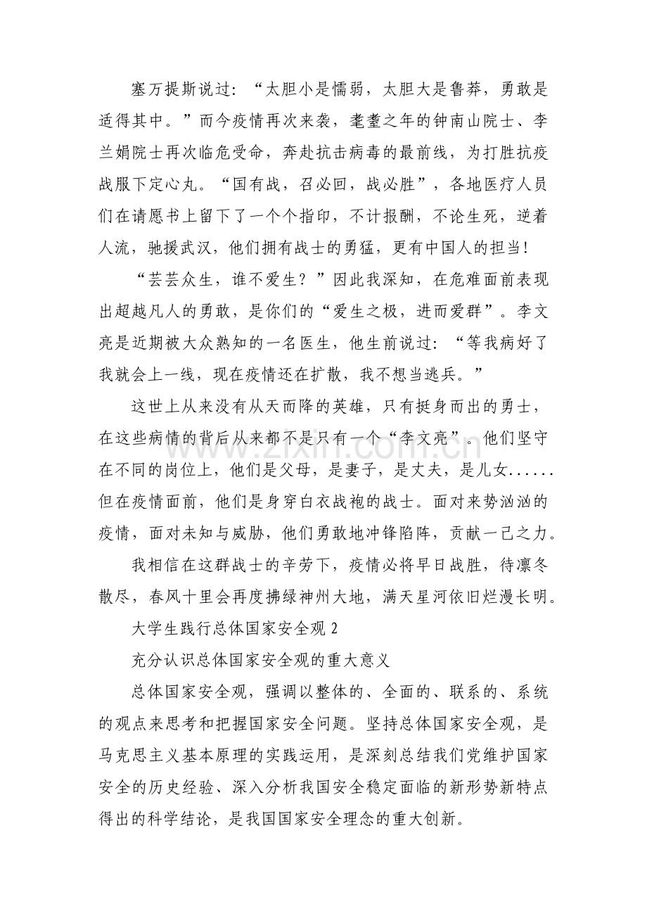 大学生践行总体国家安全观范文九篇.pdf_第2页