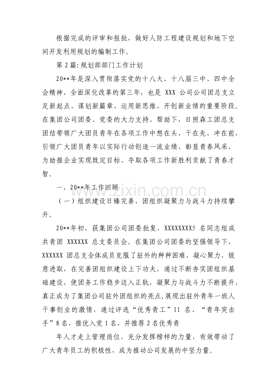 规划部部门工作计划范文六篇.pdf_第2页