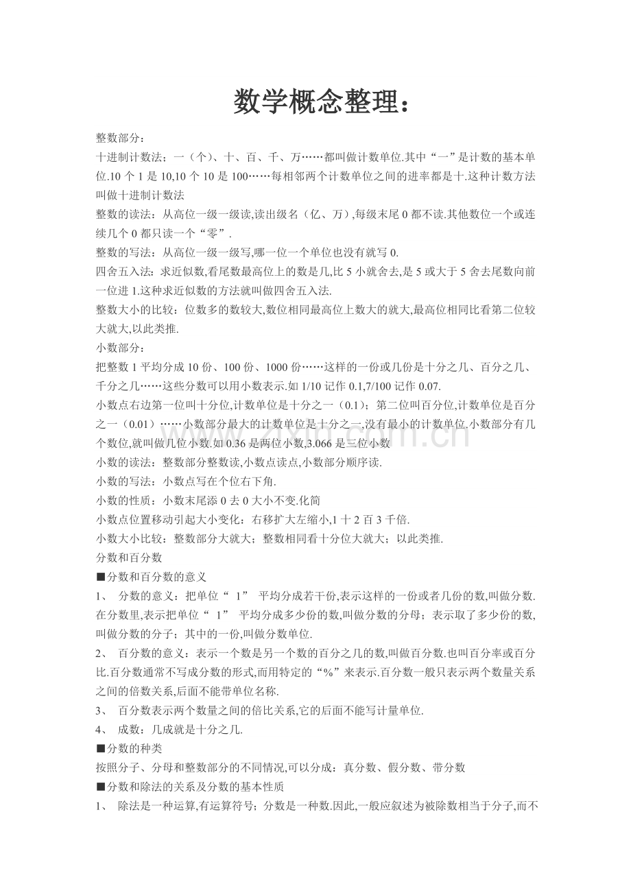 小学数学知识点总结(全部).doc_第1页