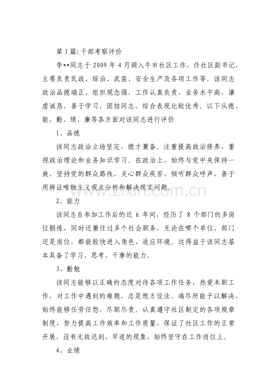 干部考察评价十七篇.pdf_第1页