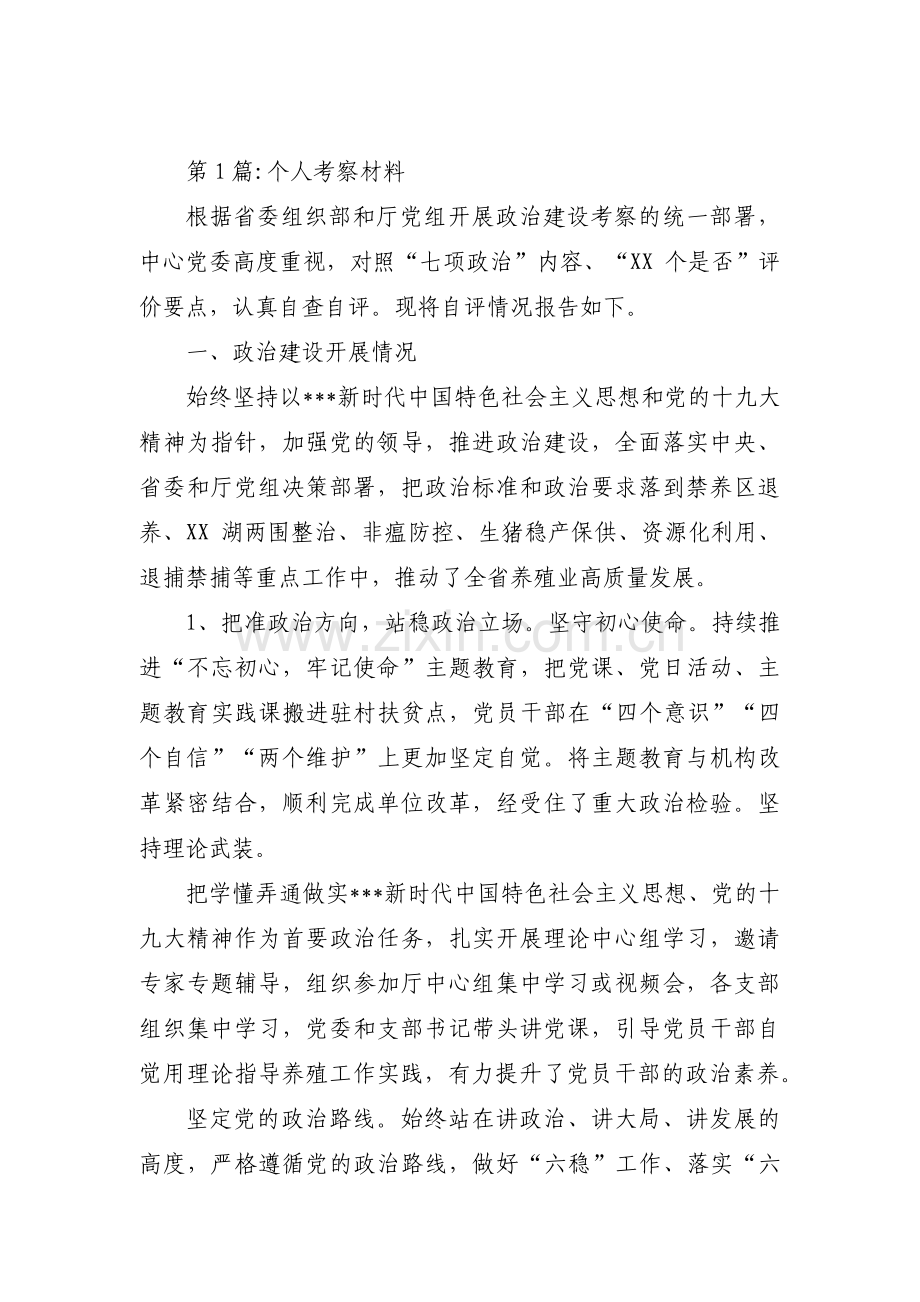 个人考察材料范文(6篇).pdf_第1页