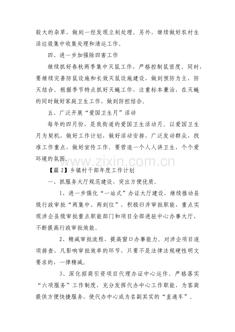 乡镇村干部年度工作计划【3篇】.pdf_第2页