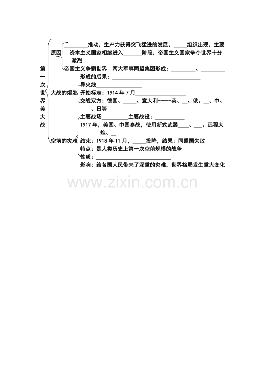 第一次世界大战结构图.doc_第1页