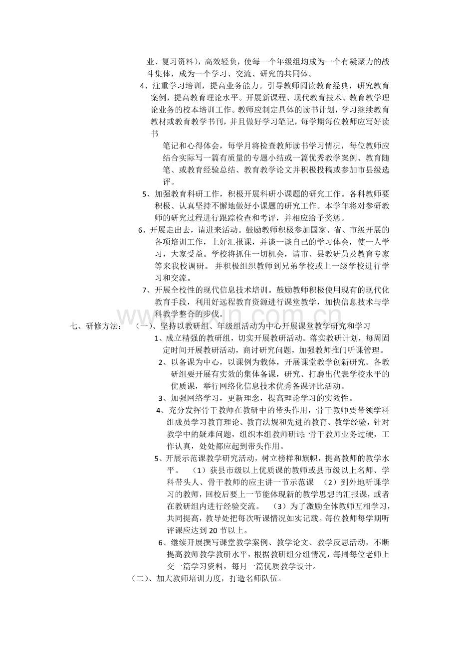 解放路初中网络与校本研训实施方案.docx_第2页