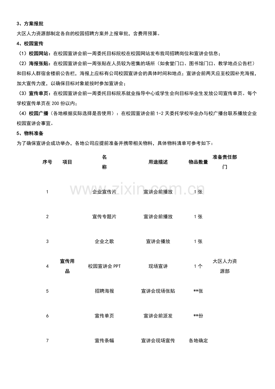校园宣讲会议程与物料准备.doc_第2页