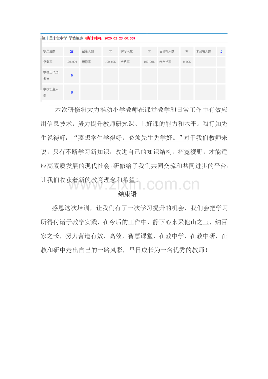 禄丰县土官中学教师信息技术远程培训简报.docx_第2页