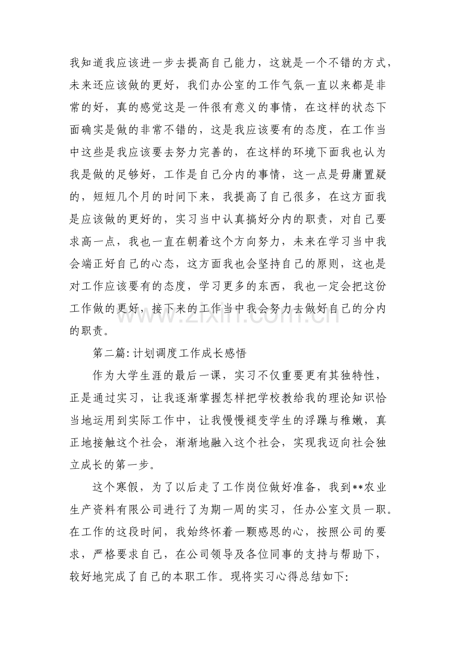 计划调度工作成长感悟范文(通用6篇).pdf_第2页