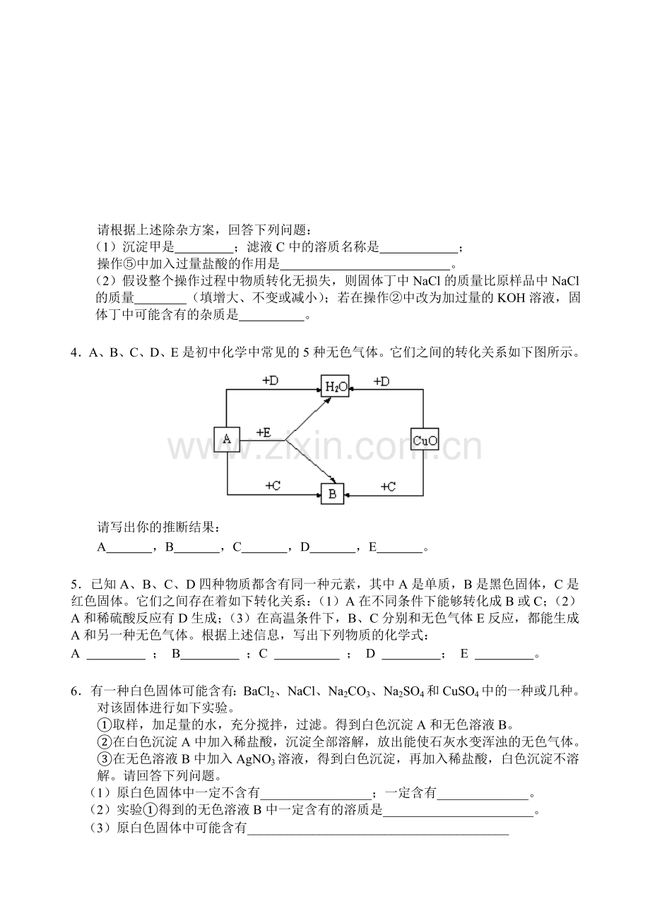 中考化学酸碱盐推断题及强化训练.doc_第2页