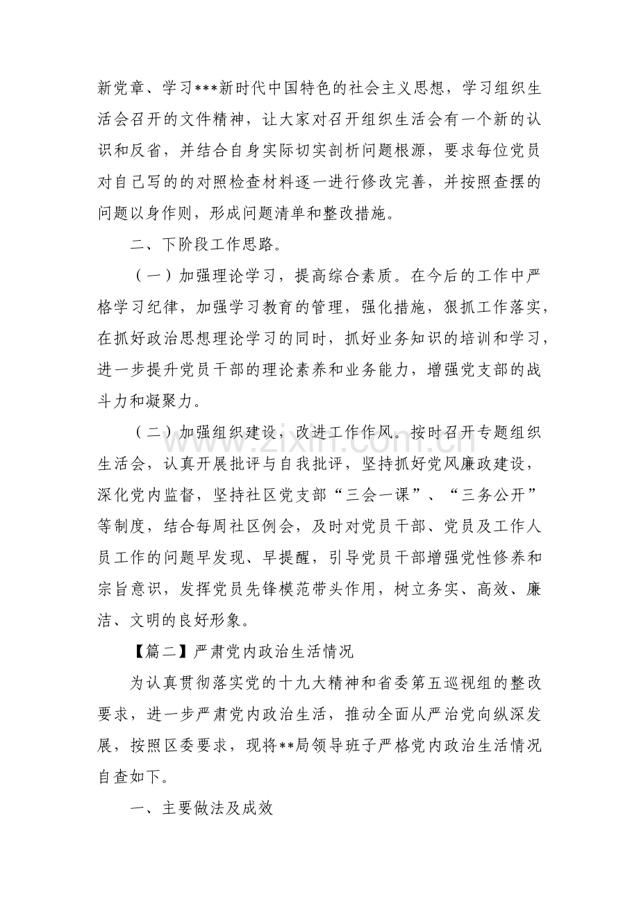 严肃党内政治生活情况范文(14篇).pdf_第2页