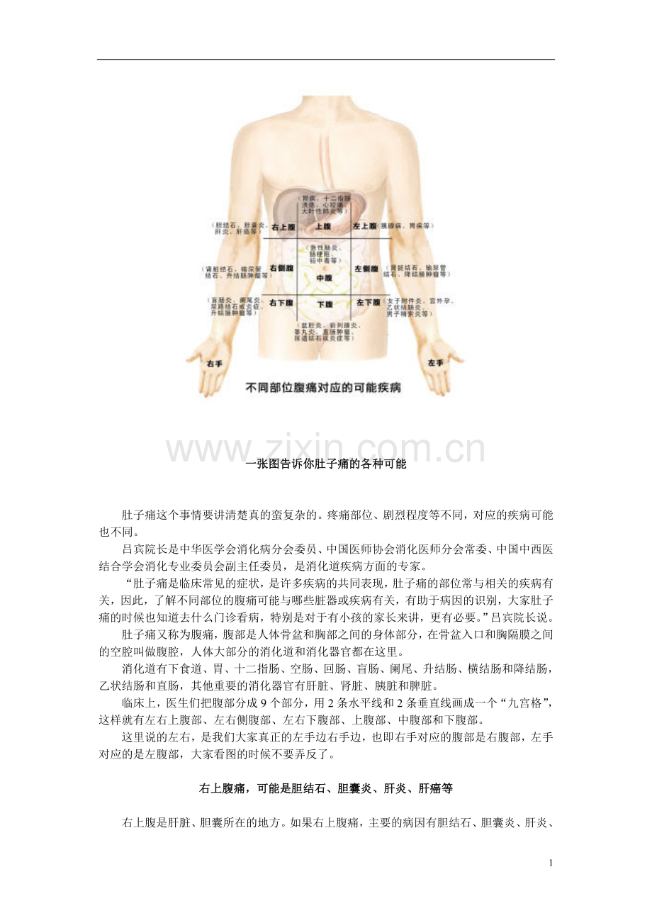 肚子痛的各种可能.doc_第1页