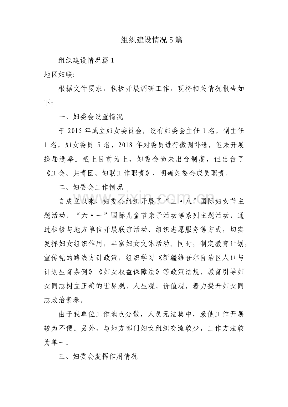 组织建设情况5篇.pdf_第1页