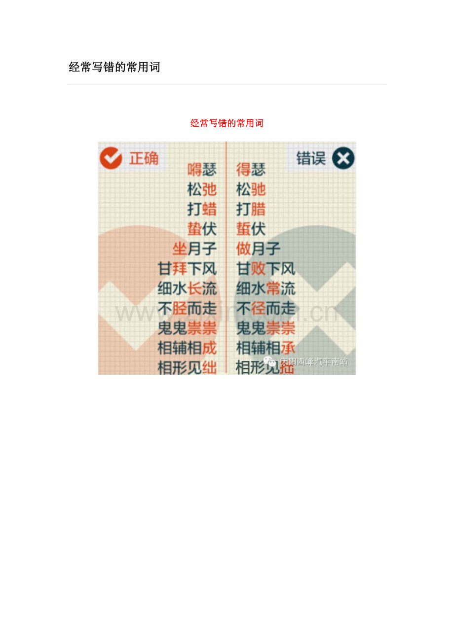 经常写错的常用词.doc_第1页