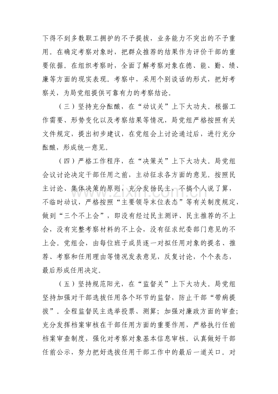关于党组贯彻执行干部选拔任用工作政策规定情况【六篇】.pdf_第2页