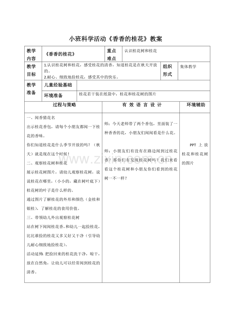 小班科学《香香的桂花树》.doc_第1页