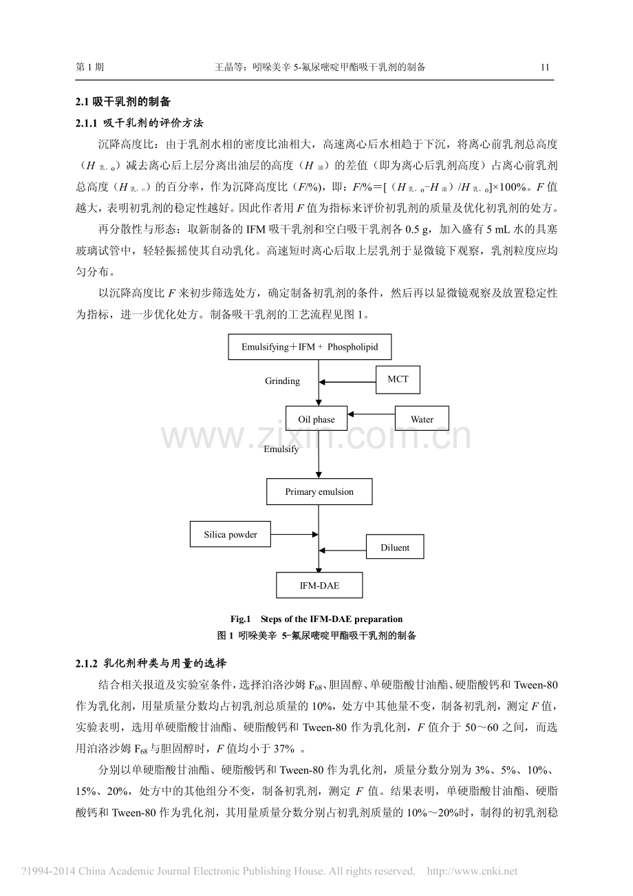 _吲哚美辛5-氟尿嘧啶甲酯吸干乳剂的制备.pdf_第2页