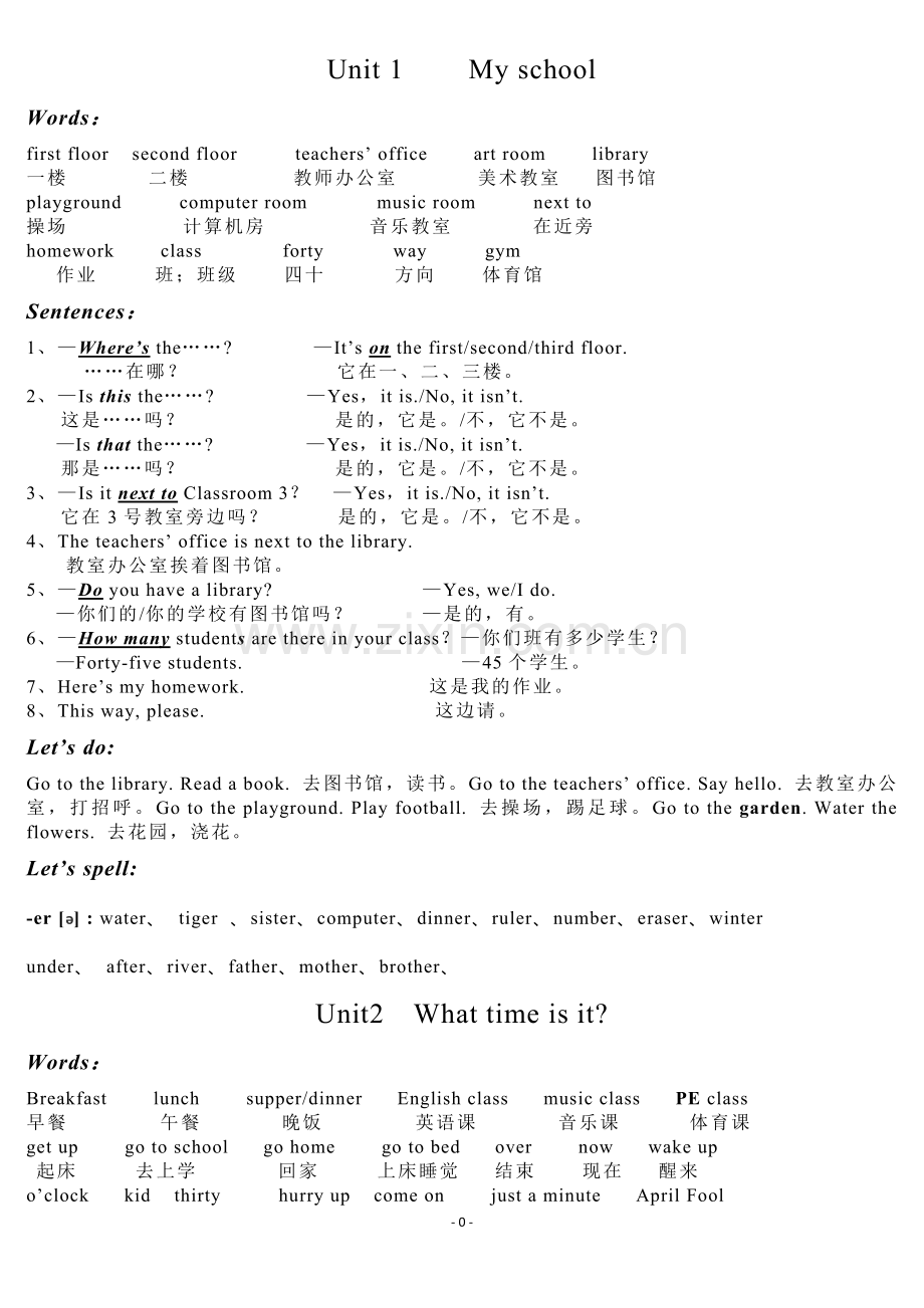新人教版四年级下册英语完整版知识归纳.doc_第1页
