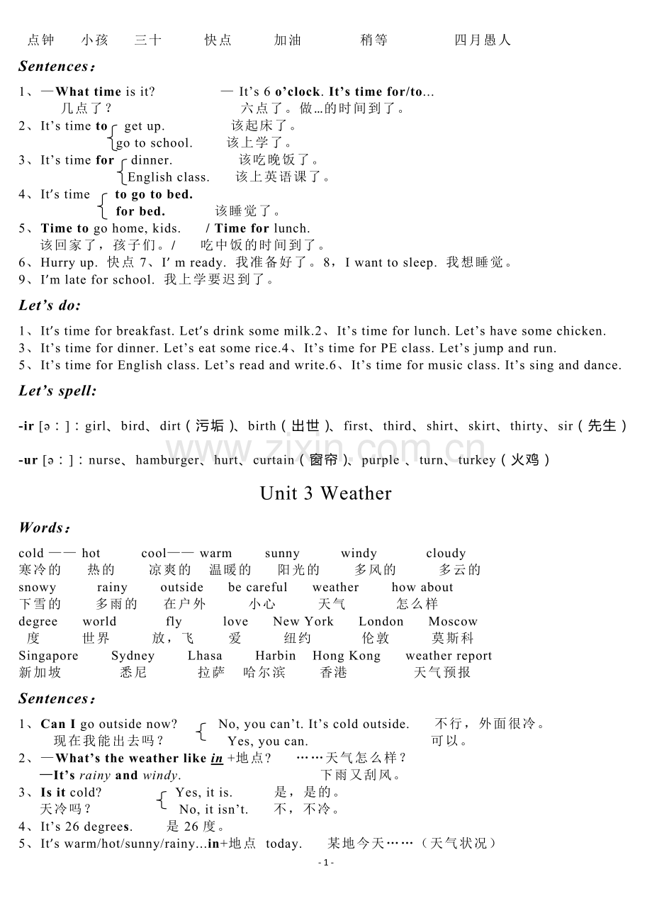 新人教版四年级下册英语完整版知识归纳.doc_第2页